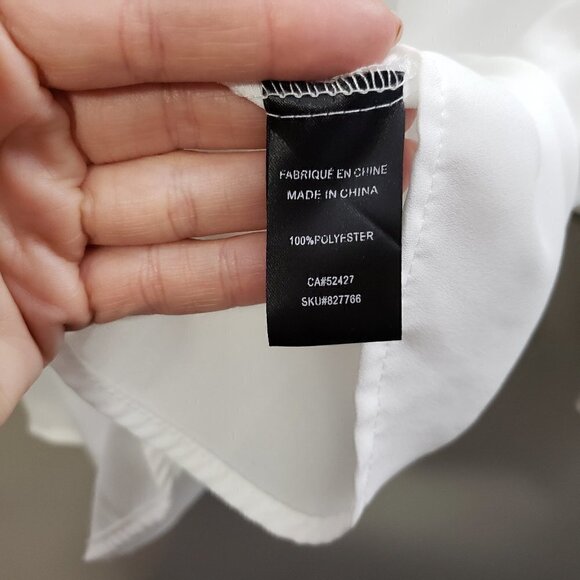 Lilly Morgan * Chiffon Ruffle Sleeve Blouse * Sz S - Picture 8 of 10